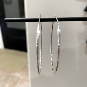 James Avery Sterling Swedged Large Hoops - 1 and 15/16” diameter